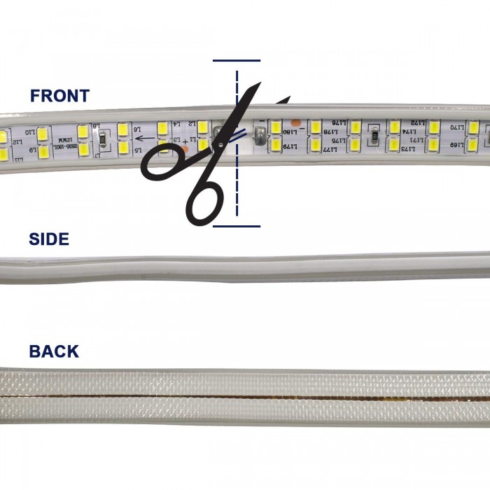 GloboStar® 70510 Wide Ταινία Διπλής Σειράς Epistar LED SMD 2835 1m 24W/m 180LED/m 3360lm/m 120° DC 230V Αδιάβροχη IP68 Ψυχρό Λευκό 6000K Dimmable GloboStar® 70510 Wide Ταινία Διπλής Σειράς Epistar LED SMD 2835 1m 24W/m 180LED/m 3360lm/m 120° DC 230V Αδιάβροχη IP68 Ψυχρό Λευκό 6000K Dimmable