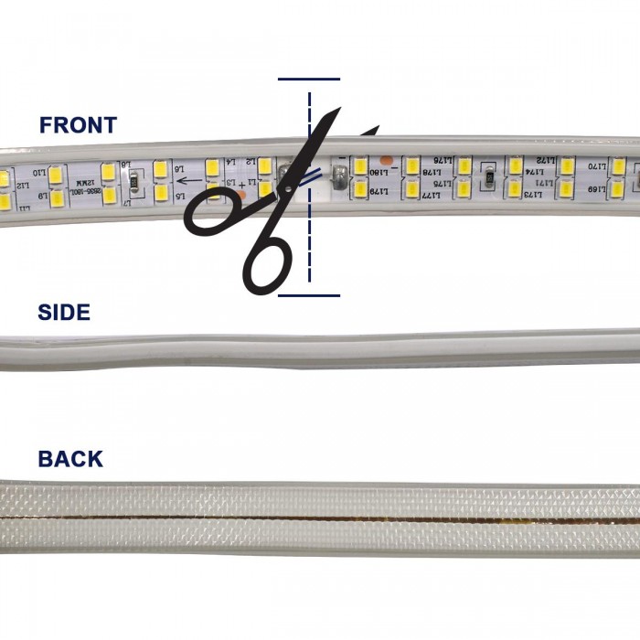 GloboStar® 70511 Wide Ταινία Διπλής Σειράς Epistar LED SMD 2835 1m 24W/m 180LED/m 3288lm/m 120° DC 230V Αδιάβροχη IP68 Φυσικό Λευκό 4500K Dimmable GloboStar® 70511 Wide Ταινία Διπλής Σειράς Epistar LED SMD 2835 1m 24W/m 180LED/m 3288lm/m 120° DC 230V Αδιάβροχη IP68 Φυσικό Λευκό 4500K Dimmable