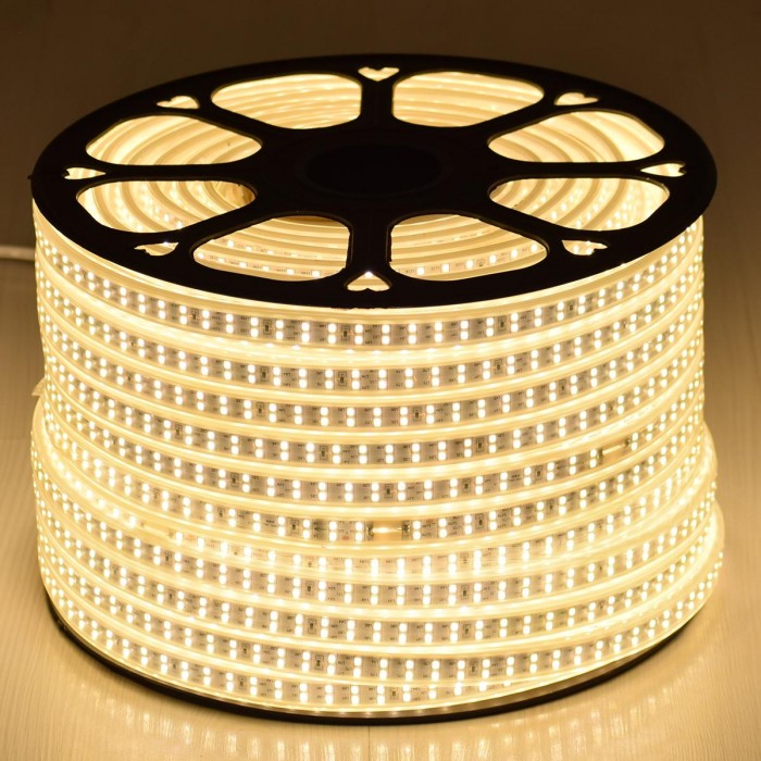 GloboStar® 70512 Wide Ταινία Διπλής Σειράς Epistar LED SMD 2835 1m 24W/m 180LED/m 3216lm/m 120° DC 230V Αδιάβροχη IP68 Θερμό Λευκό 3000K Dimmable GloboStar® 70512 Wide Ταινία Διπλής Σειράς Epistar LED SMD 2835 1m 24W/m 180LED/m 3216lm/m 120° DC 230V Αδιάβροχη IP68 Θερμό Λευκό 3000K Dimmable