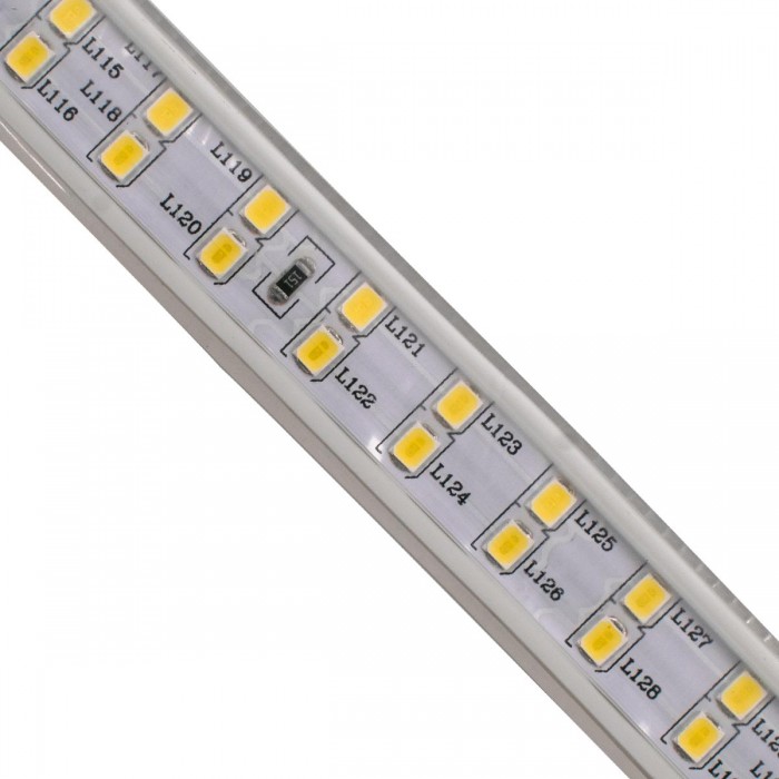 GloboStar® 70512 Wide Ταινία Διπλής Σειράς Epistar LED SMD 2835 1m 24W/m 180LED/m 3216lm/m 120° DC 230V Αδιάβροχη IP68 Θερμό Λευκό 3000K Dimmable