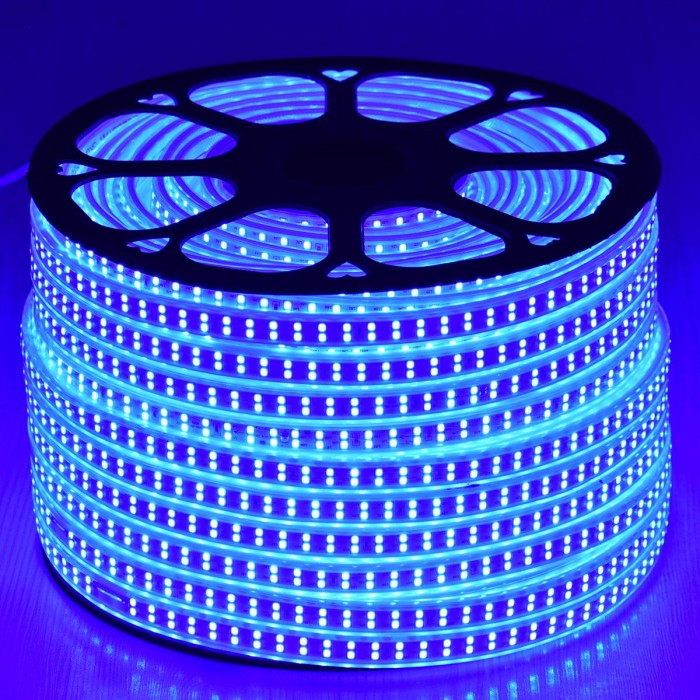 GloboStar® 70516 Wide Ταινία Διπλής Σειράς Epistar LED SMD 2835 1m 24W/m 180LED/m 3144lm/m 120° DC 230V Αδιάβροχη IP68 Μπλε Dimmable GloboStar® 70516 Wide Ταινία Διπλής Σειράς Epistar LED SMD 2835 1m 24W/m 180LED/m 3144lm/m 120° DC 230V Αδιάβροχη IP68 Μπλε Dimmable