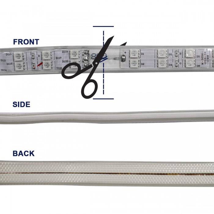 GloboStar® 70517 Wide Ταινία Διπλής Σειράς Epistar LED SMD 5050 1m 24W/m 60LED/m 3144lm/m 120° DC 230V Αδιάβροχη IP68 RGB Dimmable GloboStar® 70517 Wide Ταινία Διπλής Σειράς Epistar LED SMD 5050 1m 24W/m 60LED/m 3144lm/m 120° DC 230V Αδιάβροχη IP68 RGB Dimmable