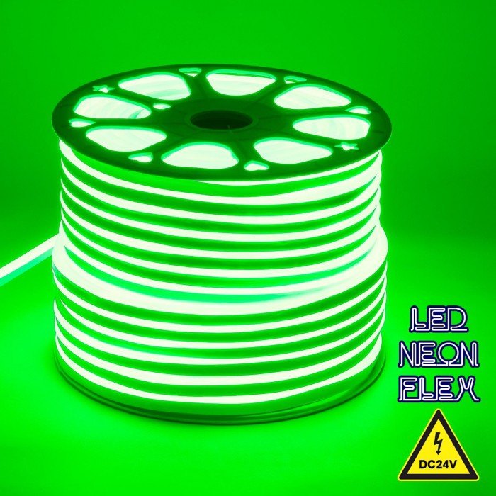 GloboStar® 70564 OVALE 120° Degree Neon Flex Epistar LED SMD 2835 1m 12W/m 120LED/m 1212lm/m 120° DC 24V Αδιάβροχη IP68 Πράσινο Dimmable GloboStar® 70564 OVALE 120° Degree Neon Flex Epistar LED SMD 2835 1m 12W/m 120LED/m 1212lm/m 120° DC 24V Αδιάβροχη IP68 Πράσινο Dimmable