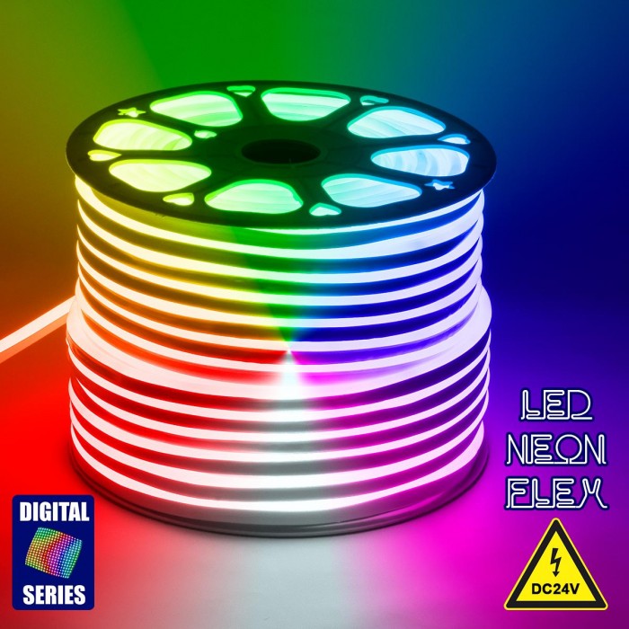 GloboStar® 70569 OVALE 120° Degree Neon Flex Epistar LED SMD 5050 1m 18W/m 60LED/m 1818lm/m 120° DC 24V Αδιάβροχη IP68 Digital Magic Addressable IC WS2811 RGB Dimmable GloboStar® 70569 OVALE 120° Degree Neon Flex Epistar LED SMD 5050 1m 18W/m 60LED/m 1818lm/m 120° DC 24V Αδιάβροχη IP68 Digital Magic Addressable IC WS2811 RGB Dimmable
