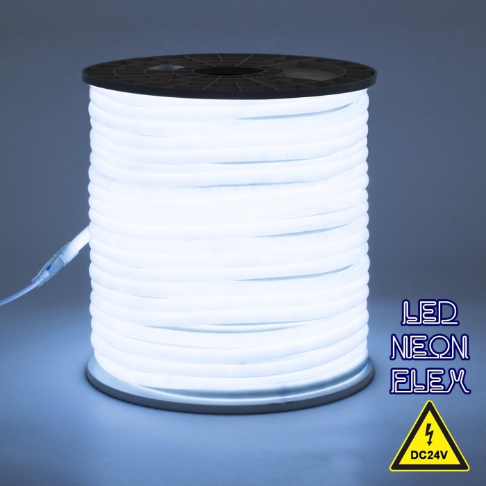GloboStar® 70580 TUBE 360° Degree Neon Flex Epistar LED SMD 2835 1m 12W/m 120LED/m 1320lm/m 360° DC 24V Αδιάβροχη IP68 Ψυχρό Λευκό 6000K Dimmable GloboStar® 70580 TUBE 360° Degree Neon Flex Epistar LED SMD 2835 1m 12W/m 120LED/m 1320lm/m 360° DC 24V Αδιάβροχη IP68 Ψυχρό Λευκό 6000K Dimmable