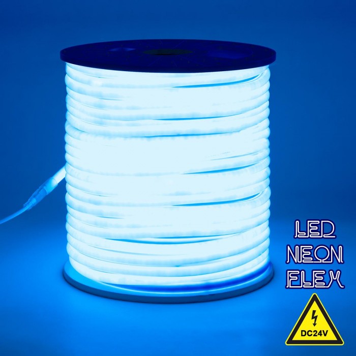 GloboStar® 70585 TUBE 360° Degree Neon Flex Epistar LED SMD 2835 1m 12W/m 120LED/m 1212lm/m 360° DC 24V Αδιάβροχη IP68 Μπλε Dimmable GloboStar® 70585 TUBE 360° Degree Neon Flex Epistar LED SMD 2835 1m 12W/m 120LED/m 1212lm/m 360° DC 24V Αδιάβροχη IP68 Μπλε Dimmable