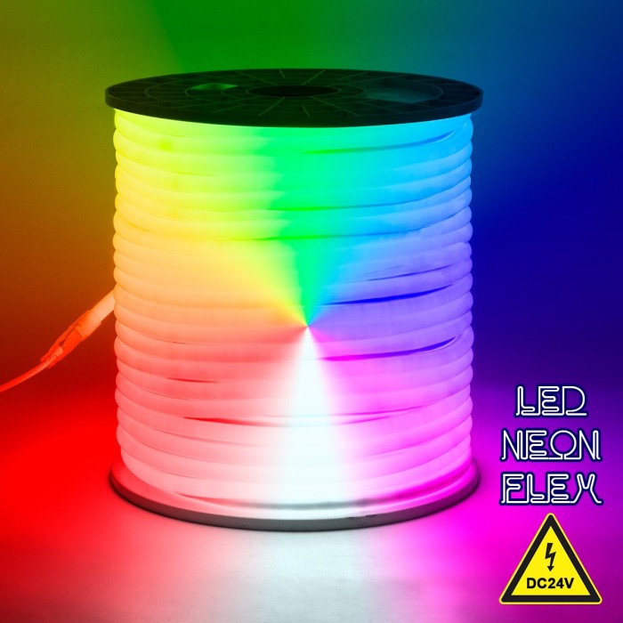 GloboStar® 70588 TUBE 360° Degree Neon Flex Epistar LED SMD 5050 1m 18W/m 60LED/m 1818lm/m 360° DC 24V Αδιάβροχη IP68 RGB Dimmable GloboStar® 70588 TUBE 360° Degree Neon Flex Epistar LED SMD 5050 1m 18W/m 60LED/m 1818lm/m 360° DC 24V Αδιάβροχη IP68 RGB Dimmable
