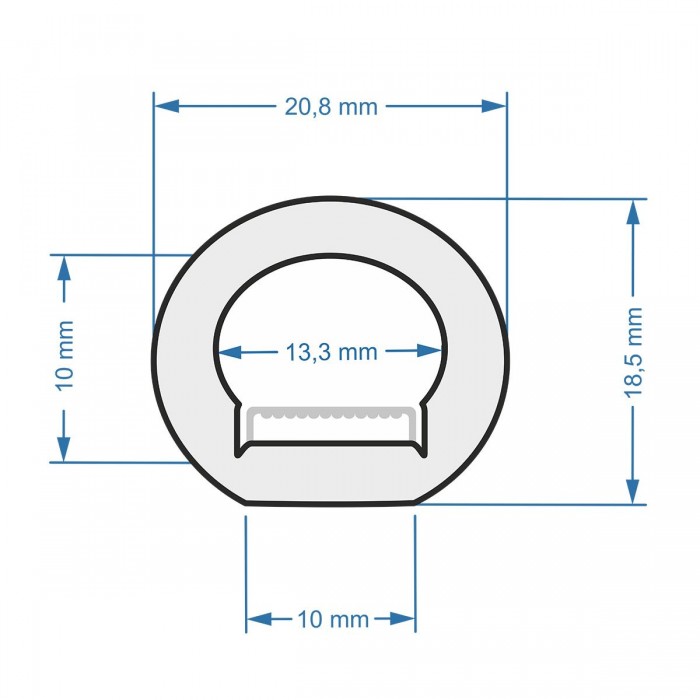GloboStar® 70588 TUBE 360° Degree Neon Flex Epistar LED SMD 5050 1m 18W/m 60LED/m 1818lm/m 360° DC 24V Αδιάβροχη IP68 RGB Dimmable GloboStar® 70588 TUBE 360° Degree Neon Flex Epistar LED SMD 5050 1m 18W/m 60LED/m 1818lm/m 360° DC 24V Αδιάβροχη IP68 RGB Dimmable