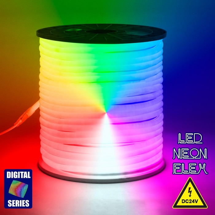 GloboStar® 70589 TUBE 360° Degree Neon Flex Epistar LED SMD 5050 1m 18W/m 60LED/m 1818lm/m 360° DC 24V Αδιάβροχη IP68 Digital Magic Addressable IC WS2811 RGB Dimmable GloboStar® 70589 TUBE 360° Degree Neon Flex Epistar LED SMD 5050 1m 18W/m 60LED/m 1818lm/m 360° DC 24V Αδιάβροχη IP68 Digital Magic Addressable IC WS2811 RGB Dimmable