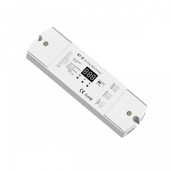 GloboStar® 70671 S1-D SKYDANCE AC Triac DMX Dimmer 2 Καναλιών AC 100-240V 2 x 1A 240W - Max 2A 480W - IP20 Μ16.7 x Π5 x Υ2.4cm - 5 Years Warranty GloboStar® 70671 S1-D SKYDANCE AC Triac DMX Dimmer 2 Καναλιών AC 100-240V 2 x 1A 240W - Max 2A 480W - IP20 Μ16.7 x Π5 x Υ2.4cm - 5 Years Warranty