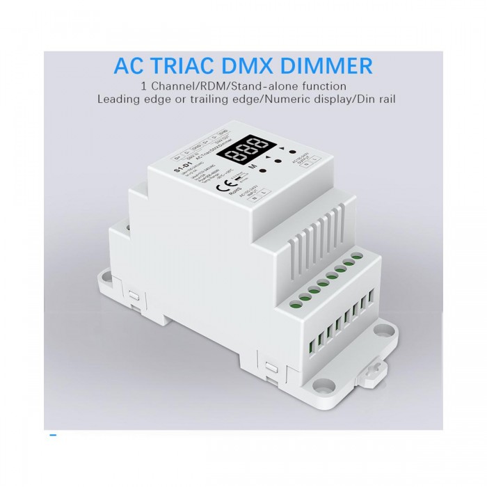 GloboStar® 70672 S1-D1 SKYDANCE AC Triac DMX Dimmer Din Rail Ράγας 1 Καναλιού AC 100-240V 1 x 2A 480W - Max 2A 480W - IP20 DMX512 Μ11.5 x Π5 x Υ6.5cm - 5 Years Warranty GloboStar® 70672 S1-D1 SKYDANCE AC Triac DMX Dimmer Din Rail Ράγας 1 Καναλιού AC 100-240V 1 x 2A 480W - Max 2A 480W - IP20 DMX512 Μ11.5 x Π5 x Υ6.5cm - 5 Years Warranty