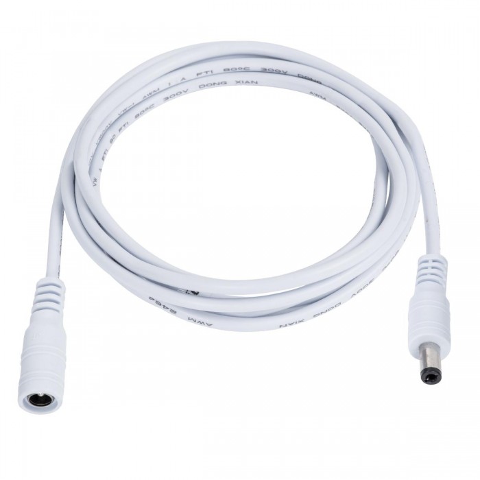 GloboStar® 70679 Καλώδιο Τροφοδοσίας DC Προέκταση 2 Μέτρων από Jack 2.1x5.5mm Male σε Female 2.1x5.5mm D1.1 x L200cm Λευκό GloboStar® 70679 Καλώδιο Τροφοδοσίας DC Προέκταση 2 Μέτρων από Jack 2.1x5.5mm Male σε Female 2.1x5.5mm D1.1 x L200cm Λευκό