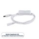 GloboStar® 70681 Καλώδιο Διακόπτης ON/OFF DC 12-24V 180cm από Jack Male 2.1x5.5mm σε Female 2.1x5.5mm Λευκό L185 x W1.9 x H1.5cm GloboStar® 70681 Καλώδιο Διακόπτης ON/OFF DC 12-24V 180cm από Jack Male 2.1x5.5mm σε Female 2.1x5.5mm Λευκό L185 x W1.9 x H1.5cm
