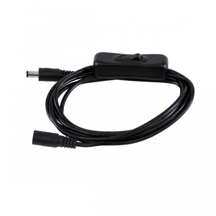 GloboStar® 70682 Καλώδιο Διακόπτης ON/OFF DC 12-24V 180cm από Jack Male 2.1x5.5mm σε Female 2.1x5.5mm Μαύρο L185 x W1.9 x H1.5cm GloboStar® 70682 Καλώδιο Διακόπτης ON/OFF DC 12-24V 180cm από Jack Male 2.1x5.5mm σε Female 2.1x5.5mm Μαύρο L185 x W1.9 x H1.5cm