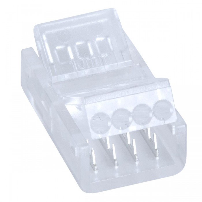GLOBOSTAR® STRIPCON 70688 Ταχυσύνδεσμος για RGB Ταινία LED 10mm σε 4 Καλώδια IP20 - Διάφανο - Μ2.1 x Π1.3 x Υ0.7cm