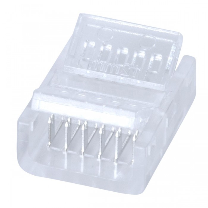 GLOBOSTAR® STRIPCON 70689 Ταχυσύνδεσμος για RGBW+WW Ταινία LED 12mm σε 12mm IP20 - Διάφανο - Μ1.9 x Π1.6 x Υ0.7cm