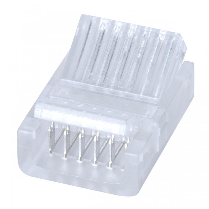 GLOBOSTAR® STRIPCON 70690 Ταχυσύνδεσμος για RGBW+WW Ταινία LED 12mm σε 6 Καλώδια IP20 - Διάφανο - Μ2.1 x Π1.3 x Υ0.7cm