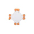 GloboStar® 70707 Connector + Cross για Όλες τις Μονόχρωμες Ταινίες LED 8mm M2.4 x Π2.4 x Y0.4cm