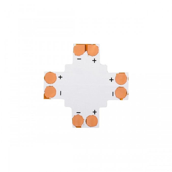 GloboStar® 70707 Connector + Cross για Όλες τις Μονόχρωμες Ταινίες LED 8mm M2.4 x Π2.4 x Y0.4cm GloboStar® 70707 Connector + Cross για Όλες τις Μονόχρωμες Ταινίες LED 8mm M2.4 x Π2.4 x Y0.4cm