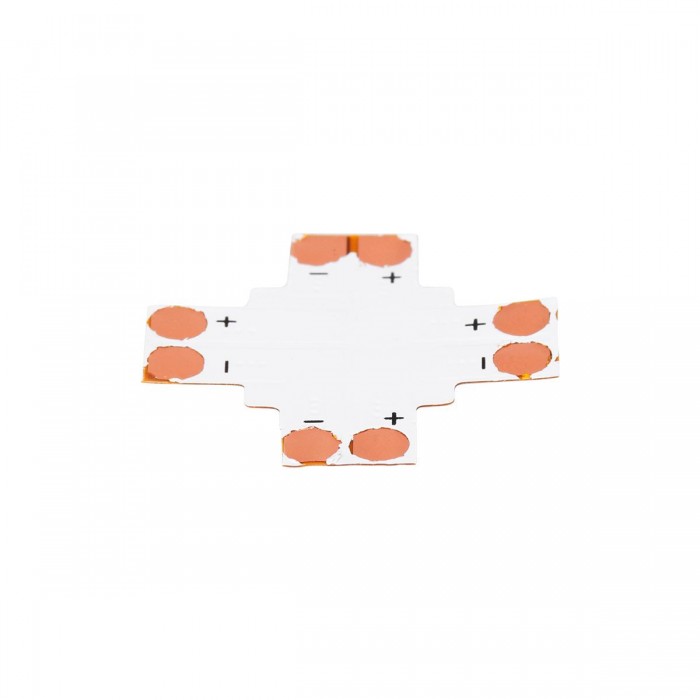 GloboStar® 70707 Connector + Cross για Όλες τις Μονόχρωμες Ταινίες LED 8mm M2.4 x Π2.4 x Y0.4cm GloboStar® 70707 Connector + Cross για Όλες τις Μονόχρωμες Ταινίες LED 8mm M2.4 x Π2.4 x Y0.4cm