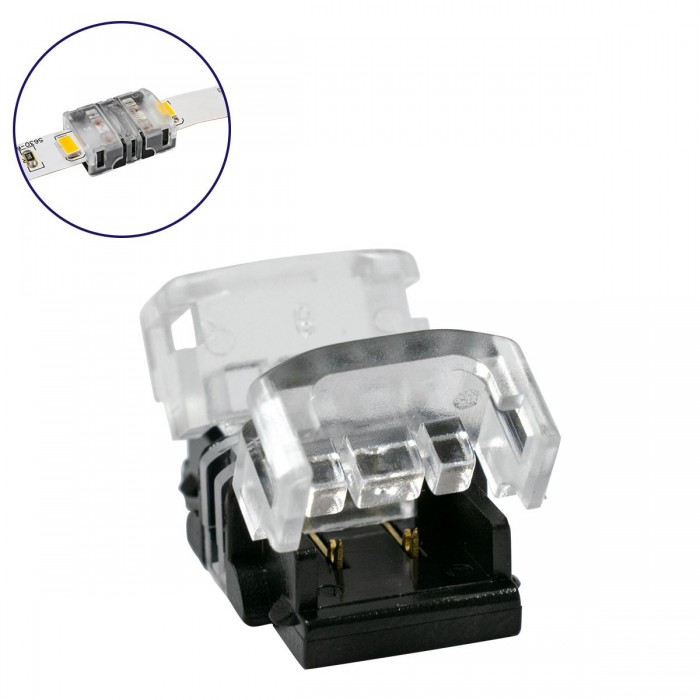 GloboStar® 70713 Ταχυσύνδεσμος Ένωσης IP20 - Strip To Strip Connector για Ένωση 2 x Μονόχρωμες Ταινίες LED Πλάτους 8mm GloboStar® 70713 Ταχυσύνδεσμος Ένωσης IP20 - Strip To Strip Connector για Ένωση 2 x Μονόχρωμες Ταινίες LED Πλάτους 8mm