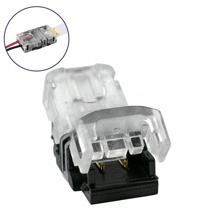GloboStar® 70714 Ταχυσύνδεσμος Ένωσης IP20 - Strip To Cable Connector για Ένωση 1 x Μονόχρωμης Ταινίας LED Πλάτους 8mm με 1 x Καλώδιο Τροφοδοσίας GloboStar® 70714 Ταχυσύνδεσμος Ένωσης IP20 - Strip To Cable Connector για Ένωση 1 x Μονόχρωμης Ταινίας LED Πλάτους 8mm με 1 x Καλώδιο Τροφοδοσίας