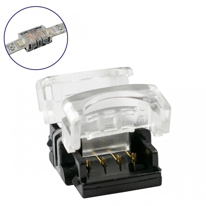 GloboStar® 70723 Αδιάβροχος Ταχυσύνδεσμος Ένωσης IP65 - Strip To Strip Connector για Ένωση 2 x RGB Αδιάβροχες Ταινίες LED Πλάτους 10mm GloboStar® 70723 Αδιάβροχος Ταχυσύνδεσμος Ένωσης IP65 - Strip To Strip Connector για Ένωση 2 x RGB Αδιάβροχες Ταινίες LED Πλάτους 10mm