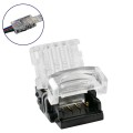 GloboStar® 70724 Αδιάβροχος Ταχυσύνδεσμος Ένωσης IP65 - Strip To Cable Connector για Ένωση 1 x RGB Αδιάβροχης Ταινίας LED Πλάτους 10mm με 1 x Καλώδιο Τροφοδοσίας