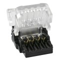 GloboStar® 70724 Αδιάβροχος Ταχυσύνδεσμος Ένωσης IP65 - Strip To Cable Connector για Ένωση 1 x RGB Αδιάβροχης Ταινίας LED Πλάτους 10mm με 1 x Καλώδιο Τροφοδοσίας