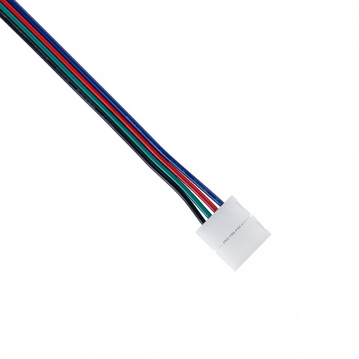 GloboStar® 70730 Μονός Connector Ατερμάτιστος με 15cm Καλώδιο για Όλες τις RGB Ταινίες LED 10mm GloboStar® 70730 Μονός Connector Ατερμάτιστος με 15cm Καλώδιο για Όλες τις RGB Ταινίες LED 10mm