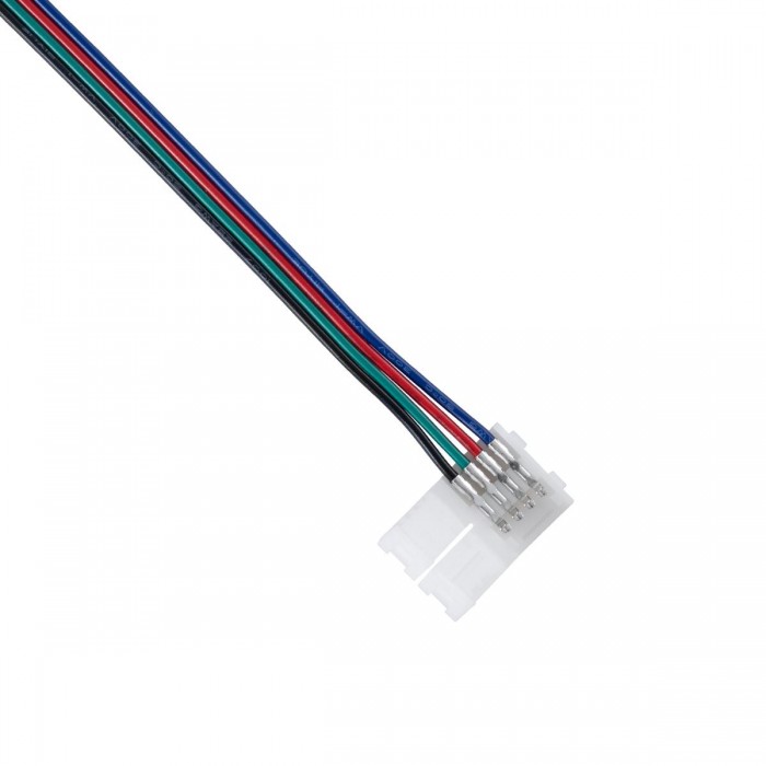 GloboStar® 70730 Μονός Connector Ατερμάτιστος με 15cm Καλώδιο για Όλες τις RGB Ταινίες LED 10mm GloboStar® 70730 Μονός Connector Ατερμάτιστος με 15cm Καλώδιο για Όλες τις RGB Ταινίες LED 10mm