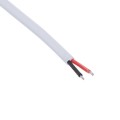GloboStar® 70746 Καλώδιο Τροφοδοσίας DC 2 Μέτρων από Female 2.1x5.5mm σε 2 x 0.3mm Ατερμάτιστο Καλώδιο Μ200 x Π1.1cm Λευκό
