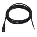 GloboStar® 70748 Καλώδιο Τροφοδοσίας DC 2 Μέτρων από Female 2.1x5.5mm σε 2 x 0.3mm Ατερμάτιστο Καλώδιο Μ200 x Π1.1cm Μαύρο