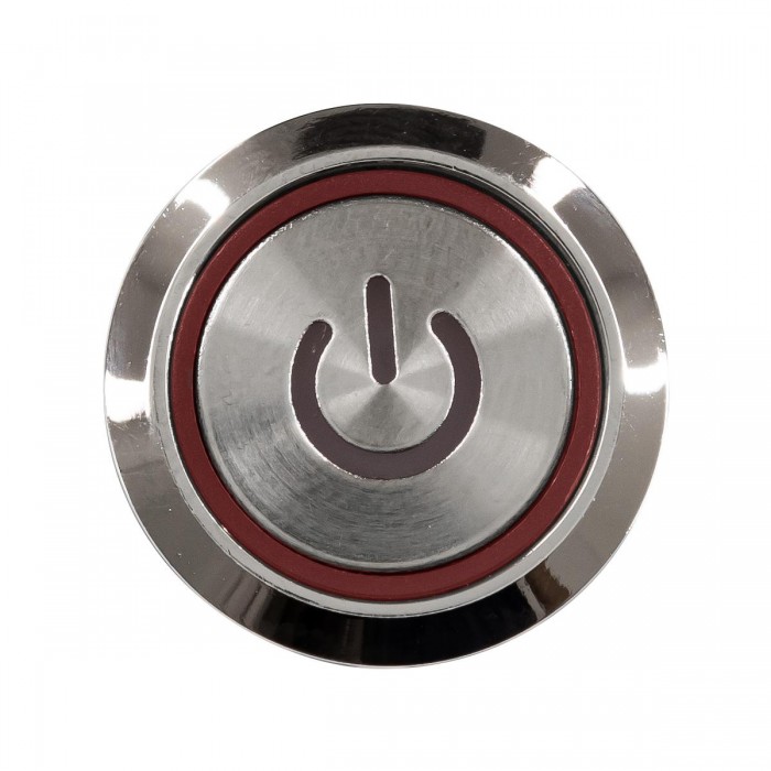 GLOBOSTAR® BUTTON 70793 Φωτιζόμενος Χωνευτός Διακόπτης On/Off LED AC 220-240V 1 x 3A 690W Max Αδιάβροχο IP65 Κόκκινο - Μ1.8 x Π1.8 x Υ2cm