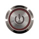 GLOBOSTAR® BUTTON 70793 Φωτιζόμενος Χωνευτός Διακόπτης On/Off LED AC 220-240V 1 x 3A 690W Max Αδιάβροχο IP65 Κόκκινο - Μ1.8 x Π1.8 x Υ2cm