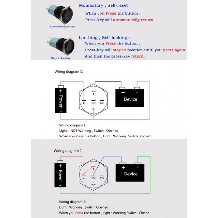 GloboStar® 70778 LED Φωτιζόμενος Διακόπτης Χωνευτός - Μπουτόν PUSH On Ανοξείδωτος AC 220-240V Αδιάβροχο IP67 Φ18mm με Angel Eye Μπλε GloboStar® 70778 LED Φωτιζόμενος Διακόπτης Χωνευτός - Μπουτόν PUSH On Ανοξείδωτος AC 220-240V Αδιάβροχο IP67 Φ18mm με Angel Eye Μπλε