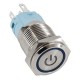 GloboStar® 70778 LED Φωτιζόμενος Διακόπτης Χωνευτός - Μπουτόν PUSH On Ανοξείδωτος AC 220-240V Αδιάβροχο IP67 Φ18mm με Angel Eye Μπλε GloboStar® 70778 LED Φωτιζόμενος Διακόπτης Χωνευτός - Μπουτόν PUSH On Ανοξείδωτος AC 220-240V Αδιάβροχο IP67 Φ18mm με Angel Eye Μπλε