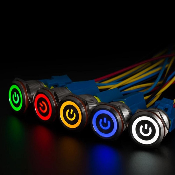 GloboStar® 70778 LED Φωτιζόμενος Διακόπτης Χωνευτός - Μπουτόν PUSH On Ανοξείδωτος AC 220-240V Αδιάβροχο IP67 Φ18mm με Angel Eye Μπλε GloboStar® 70778 LED Φωτιζόμενος Διακόπτης Χωνευτός - Μπουτόν PUSH On Ανοξείδωτος AC 220-240V Αδιάβροχο IP67 Φ18mm με Angel Eye Μπλε