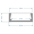 GloboStar® SURFACE-PROFILE 70809-2M Προφίλ Αλουμινίου - Βάση & Ψύκτρα Ταινίας LED με Λευκό Γαλακτερό Κάλυμμα - Επιφανειακή Χρήση - Πατητό Κάλυμμα - Ασημί - 2 Μέτρα - Πακέτο 5 Τεμαχίων - Μ200 x Π2.4 x Υ1.1cm