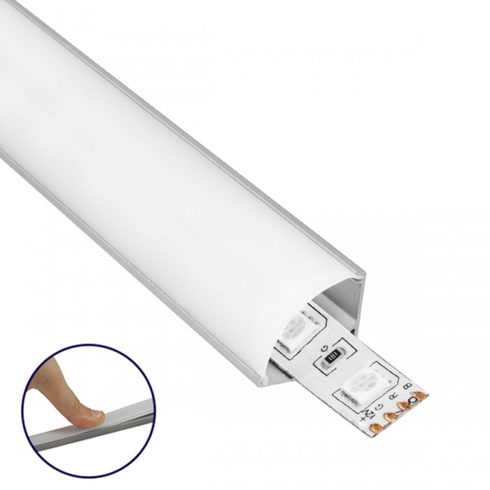 GloboStar® CORNER-PROFILE 70815-3M Προφίλ Αλουμινίου - Βάση & Ψύκτρα Ταινίας LED με Λευκό Γαλακτερό Κάλυμμα - Επιφανειακή Γωνιακή Χρήση - Πατητό Κάλυμμα - Ασημί - 3 Μέτρα - Πακέτο 5 Τεμαχίων - Μ300 x Π1.6 x Υ1.6cm GloboStar® CORNER-PROFILE 70815-3M Προφίλ Αλουμινίου - Βάση & Ψύκτρα Ταινίας LED με Λευκό Γαλακτερό Κάλυμμα - Επιφανειακή Γωνιακή Χρήση - Πατητό Κάλυμμα - Ασημί - 3 Μέτρα - Πακέτο 5 Τεμαχίων - Μ300 x Π1.6 x Υ1.6cm
