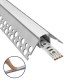 GloboStar® PLASTERBOARD-PROFILE 70821-3M Προφίλ Αλουμινίου - Βάση & Ψύκτρα Ταινίας LED με Λευκό Γαλακτερό Κάλυμμα - Χωνευτή Γωνιακή Χρήση σε Εξωτερική Γωνία Γυψοσανίδας - Trimless - Πατητό Κάλυμμα - Ασημί - 3 Μέτρα - Πακέτο 5 Τεμαχίων - Μ300 x Π4.5 x Υ2cm