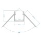 GloboStar® PLASTERBOARD-PROFILE 70821-3M Προφίλ Αλουμινίου - Βάση & Ψύκτρα Ταινίας LED με Λευκό Γαλακτερό Κάλυμμα - Χωνευτή Γωνιακή Χρήση σε Εξωτερική Γωνία Γυψοσανίδας - Trimless - Πατητό Κάλυμμα - Ασημί - 3 Μέτρα - Πακέτο 5 Τεμαχίων - Μ300 x Π4.5 x Υ2cm