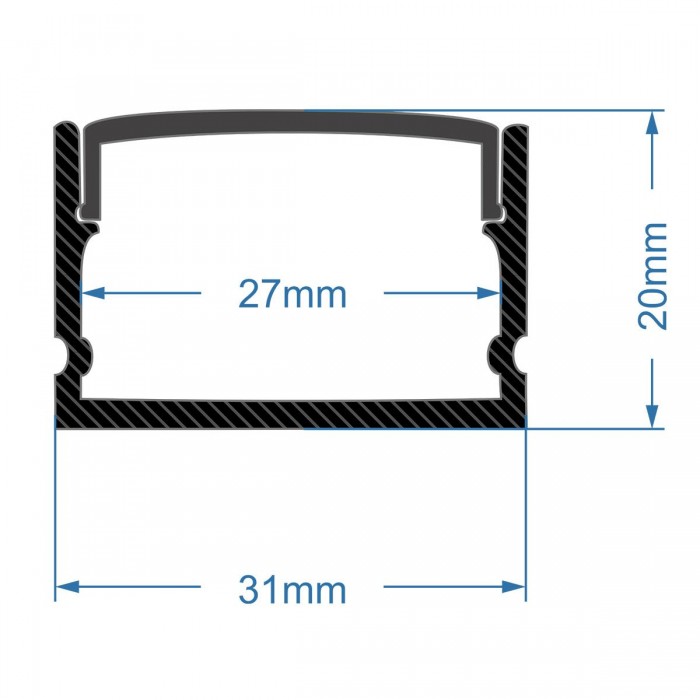 GloboStar® SURFACE-PROFILE 70825-3M Προφίλ Αλουμινίου - Βάση & Ψύκτρα Ταινίας LED με Λευκό Γαλακτερό Κάλυμμα - Επιφανειακή Χρήση - Πατητό Κάλυμμα - Μαύρο - 3 Μέτρα - Πακέτο 5 Τεμαχίων - Μ300 x Π3 x Υ2cm GloboStar® SURFACE-PROFILE 70825-3M Προφίλ Αλουμινίου - Βάση & Ψύκτρα Ταινίας LED με Λευκό Γαλακτερό Κάλυμμα - Επιφανειακή Χρήση - Πατητό Κάλυμμα - Μαύρο - 3 Μέτρα - Πακέτο 5 Τεμαχίων - Μ300 x Π3 x Υ2cm
