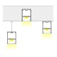 GloboStar® SURFACEPENDANT-PROFILE 70828-3M Προφίλ Αλουμινίου - Βάση & Ψύκτρα Ταινίας LED με Λευκό Γαλακτερό Κάλυμμα - Επιφανειακή & Κρεμαστή Χρήση - Πατητό Κάλυμμα - Μαύρο - 3 Μέτρα - Μ300 x Π5 x Υ7cm