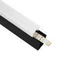 GloboStar® SURFACEPENDANT-PROFILE 70832-3M Προφίλ Αλουμινίου - Βάση & Ψύκτρα Ταινίας LED με Λευκό Γαλακτερό Κάλυμμα - Επιφανειακή & Κρεμαστή Χρήση - Πατητό Κάλυμμα - Μαύρο - 3 Μέτρα - Μ300 x Π3.5 x Υ7.4cm