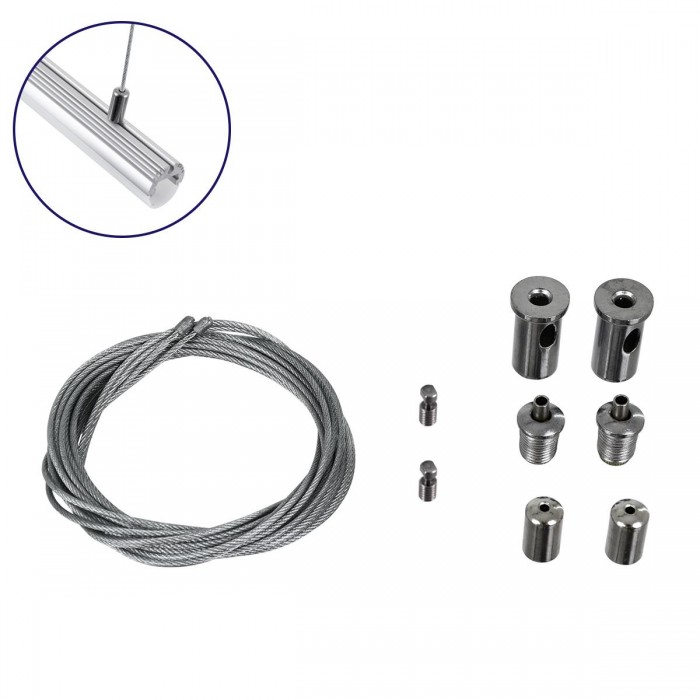 GloboStar® PROFILE-PART 70898 Σετ Κρέμασης για Προφίλ Αλουμινίου - Κρεμαστή Χρήση - Ασημί - 2 Ντίζες του 1 Μέτρου - Μ100cm GloboStar® PROFILE-PART 70898 Σετ Κρέμασης για Προφίλ Αλουμινίου - Κρεμαστή Χρήση - Ασημί - 2 Ντίζες του 1 Μέτρου - Μ100cm