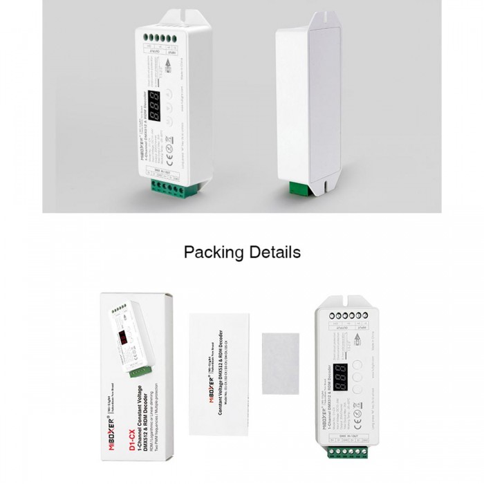 GloboStar® 71424 D1-CX Mi-BOXER DC DMX & RDM Dimmer High Speed Controller / Decoder 1 Καναλιού DC 12-24V 1 x 20A 480W - Max 20A 480W - IP20 Μ13 x Π5 x Υ2.5cm - 5 Years Warranty GloboStar® 71424 D1-CX Mi-BOXER DC DMX & RDM Dimmer High Speed Controller / Decoder 1 Καναλιού DC 12-24V 1 x 20A 480W - Max 20A 480W - IP20 Μ13 x Π5 x Υ2.5cm - 5 Years Warranty