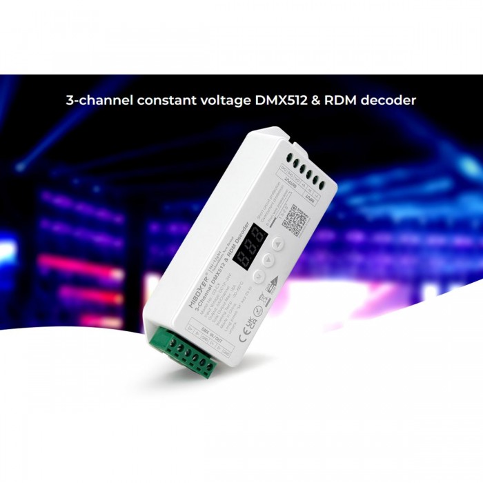 GloboStar® 71425 D3-CX Mi-BOXER DC DMX & RDM Dimmer High Speed Controller / Decoder 3 Καναλιών DC 12-24V 3 x 6A 144W - Max 18A 432W - IP20 Μ13 x Π5 x Υ2.5cm - 5 Years Warranty GloboStar® 71425 D3-CX Mi-BOXER DC DMX & RDM Dimmer High Speed Controller / Decoder 3 Καναλιών DC 12-24V 3 x 6A 144W - Max 18A 432W - IP20 Μ13 x Π5 x Υ2.5cm - 5 Years Warranty