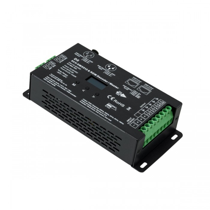 GloboStar® 71448 D5 SKYDANCE DC DMX & RDM Dimmer High Speed Controller / Decoder 5 Καναλιών DC 12-24V 5 x 6A 144W - Max 30A 864W - IP20 Μ17 x Π8 x Υ4cm - 5 Years Warranty GloboStar® 71448 D5 SKYDANCE DC DMX & RDM Dimmer High Speed Controller / Decoder 5 Καναλιών DC 12-24V 5 x 6A 144W - Max 30A 864W - IP20 Μ17 x Π8 x Υ4cm - 5 Years Warranty