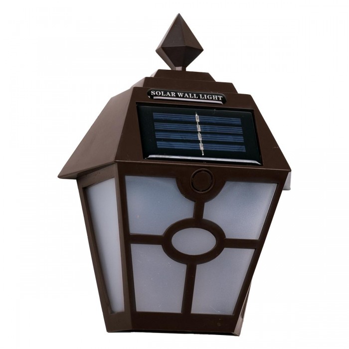 GloboStar® 71493 Αυτόνομο Ηλιακό Φωτιστικό Τοίχου Καφέ LED SMD 1W 40lm με Ενσωματωμένη Μπαταρία 600mAh - Φωτοβολταϊκό Πάνελ με Αισθητήρα Ημέρας-Νύχτας IP65 Ψυχρό Λευκό 6000K GloboStar® 71493 Αυτόνομο Ηλιακό Φωτιστικό Τοίχου Καφέ LED SMD 1W 40lm με Ενσωματωμένη Μπαταρία 600mAh - Φωτοβολταϊκό Πάνελ με Αισθητήρα Ημέρας-Νύχτας IP65 Ψυχρό Λευκό 6000K